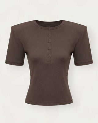 Moch shoulder pad bolur brúnn
