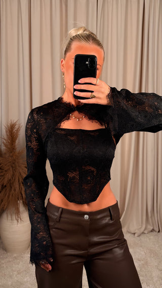 George lace corset svart