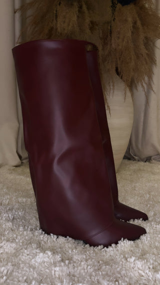 Lily stígvél vínrauður