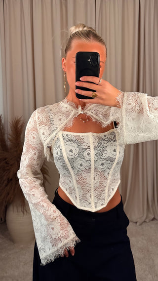 George lace corset hvítt