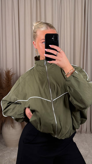 Drole wind jakki mosagrænn