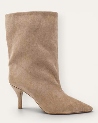 Idea rúskinns lág-stígvél beige