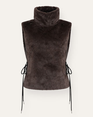 Sunsun loðvesti brúnt