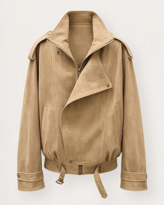 Moch oversize-sude jakki camel