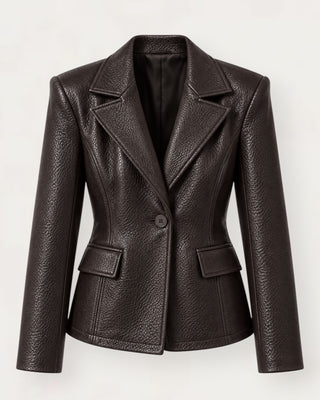 Soy pu-blazer jakki brúnn