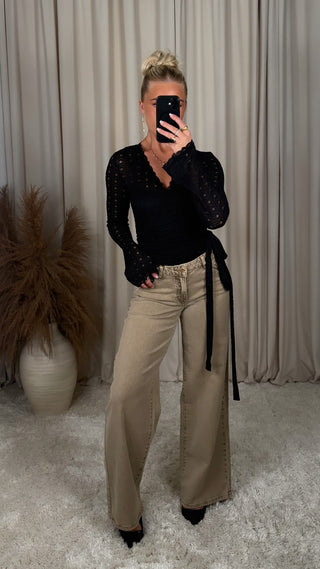 Amber gallabuxur beige