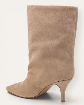 Idea rúskinns lág-stígvél beige