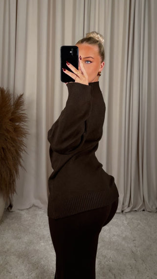 Sabrina kozy sett brúnn