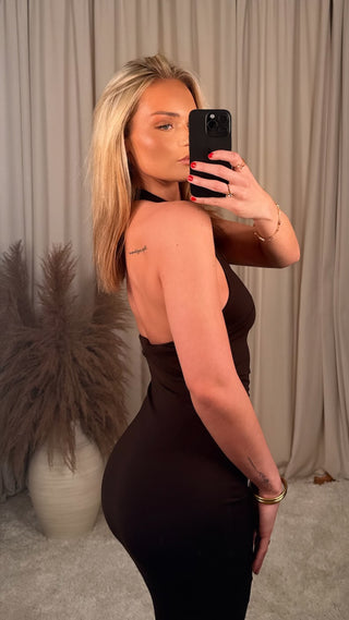 Lucy jane kjóll brúnn