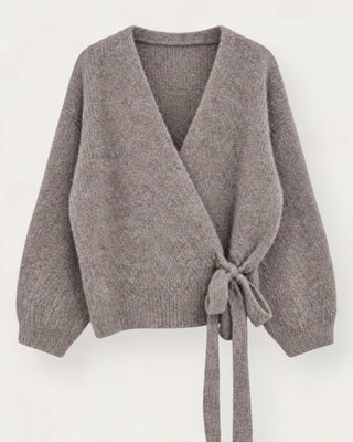 Lucc wrap knit peysa taupe