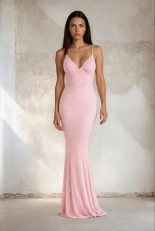 Cefia pearl kjóll bleikur