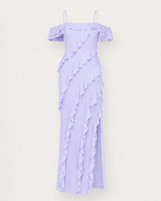 Vintage lavender-frill kjóll