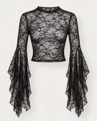 Soy lace-flare bolur svartur