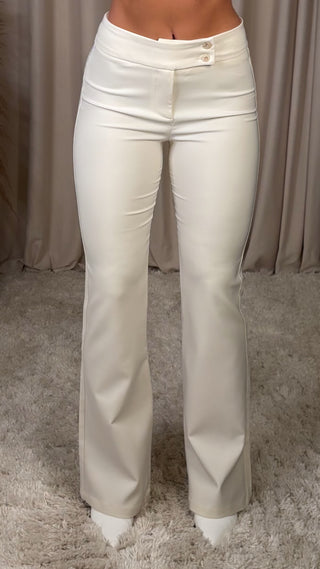 Vera dragtarbuxur beige