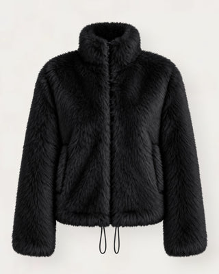 Lucy faux-fur jakki svartur