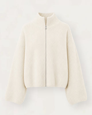 Lucc zip up peysa hvít