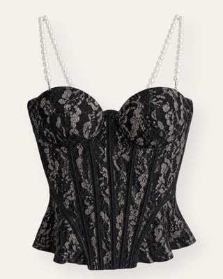 GD lace-corset svart