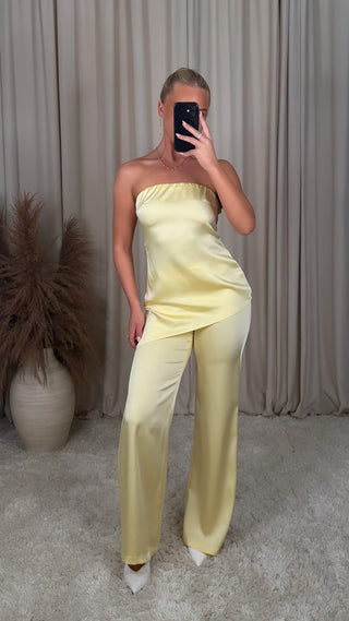 Eight satin shirt yellow