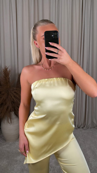 Eight satin shirt yellow