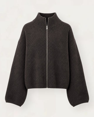 Lucc zip up peysa brún