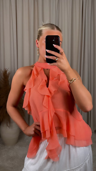 Unik ruffle bolur peach