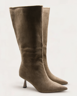 Bellic suede stígvél beige