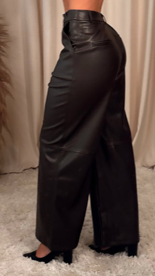 Copper leather buxur brúnar