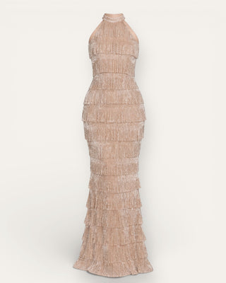 MJ glitter dress beige