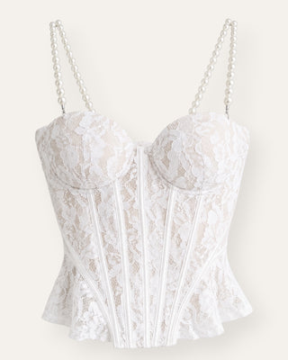 GD lace corset hvítt