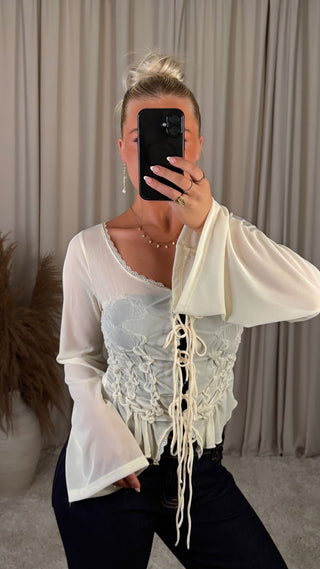 Golden chiffon bolur beige