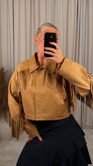 Moch frill jakki camel
