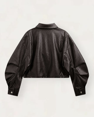 Copper leather jakki brúnn