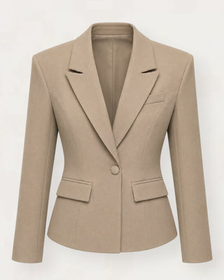 Moch shoulder pad jakki beige