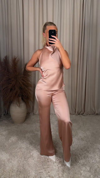 Eight satin pants pink