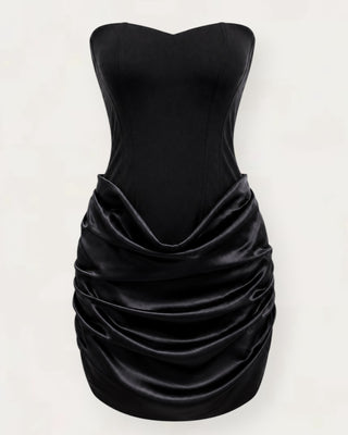 Ivi strapless kjóll svartur
