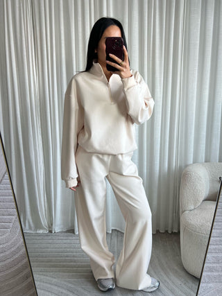 Eight joggingbuxur beige