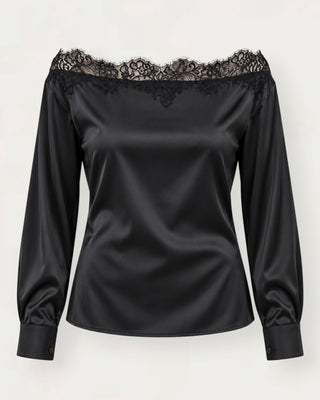 Apple satin-lace bolur svartur