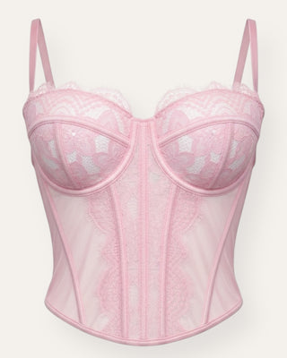 Chic corset-toppur bleikur