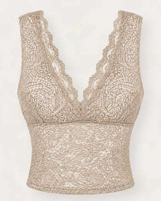 Soy lace toppur beige