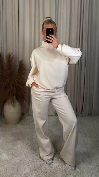 Eight joggingbuxur beige