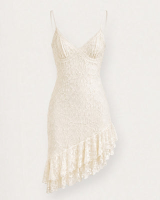 Lucy lace-mini kjóll offwhite