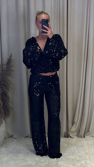 Brooke buxur svartur