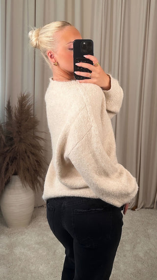 Riley peysa beige