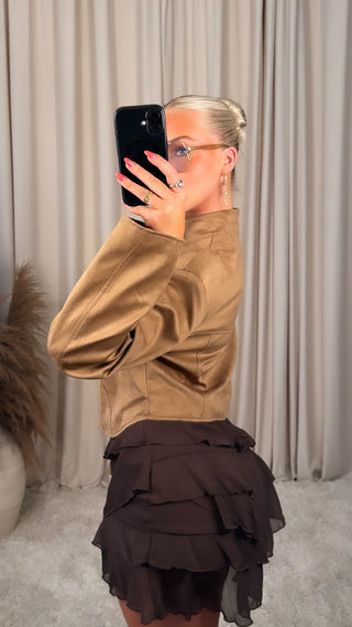 Moch suede-jane jakki camel