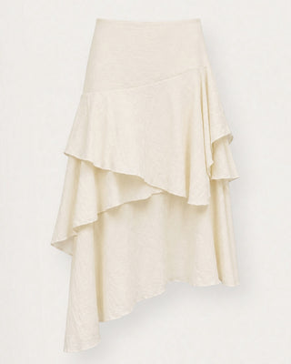 Lucy ruffle pils offwhite