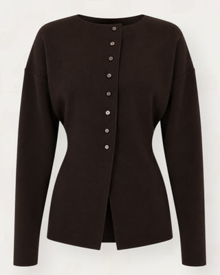 Lucc button up bolur brúnn