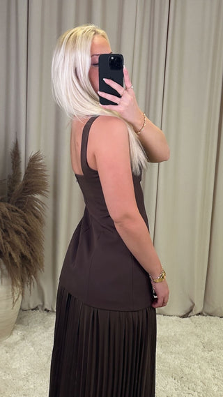 Rose kjóll brúnn