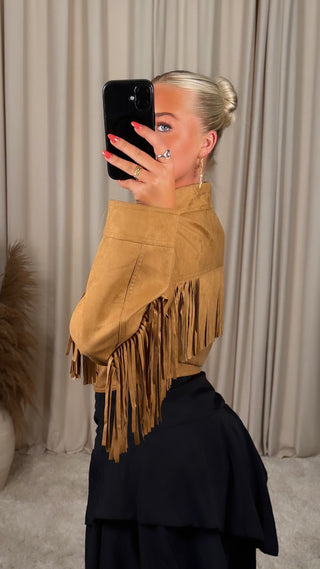 Moch frill jakki camel