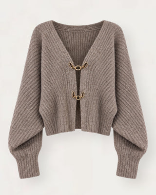 Lucc gold-detail peysa taupe