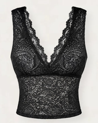 Soy lace toppur svartur